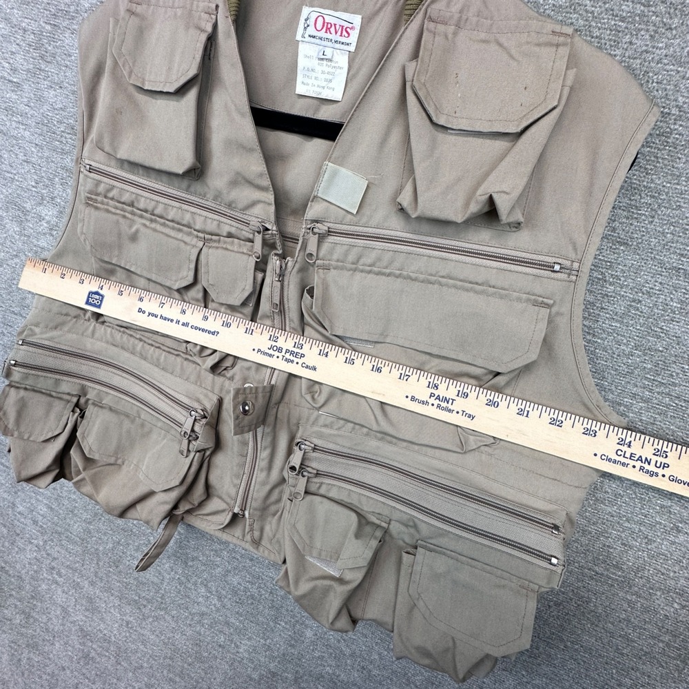 Vintage Orvis Fly Fishing Hunting Safari Photography Super Tac-L-Pac Vest Large - Picture 12 of 15